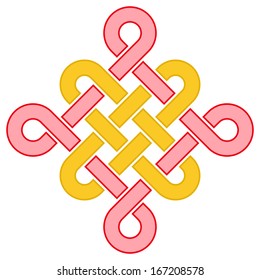 Chinese knot, vector illustration