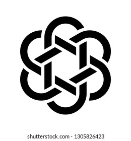 Chinese knot vector, Chinese lunar new year solid design icon