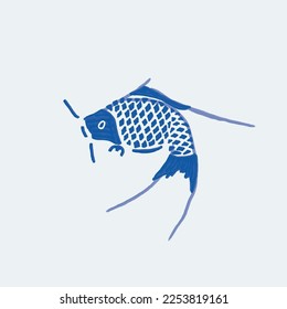 
Chinese Koi Fish Porcelain Bowl Pattern