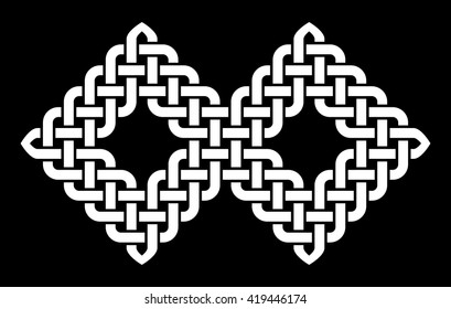 A Chinese, Korean or Japanese knot. Vector illustration.