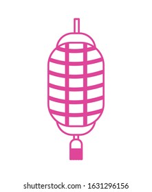 chinese lamp hanging isolated icon vector illustration design