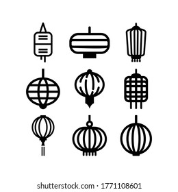 Chinese lamp icon or logo isolated sign symbol vector illustration - Collection of high quality black style vector icons
