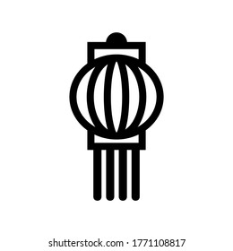 Chinese lamp icon or logo isolated sign symbol vector illustration - high quality black style vector icons
