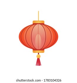 chinese lamp on white background vector illustration design