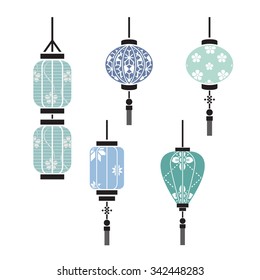 Chinese lamp vector