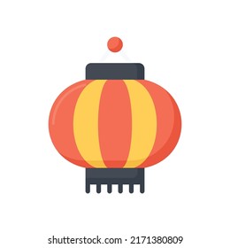 Icono plano vectorial de la lámpara china para web aislado en el archivo EPS 10 de fondo blanco