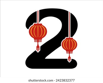 Chinese Lantern Alphabet Number 2