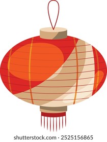 Chinese lantern cartoon icon. Festival light symbol