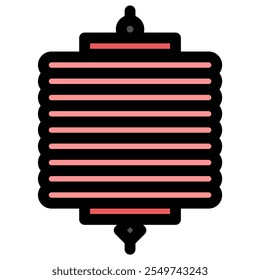 Chinese lantern - clean and modern chinese or chinese new year icon.
