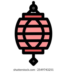 Chinese lantern - clean and modern chinese or chinese new year icon.