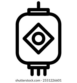 Chinese lantern - clean and modern chinese or chinese new year icon.