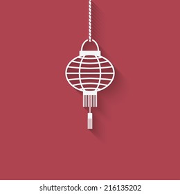 Chinese lantern design element - vector illustration. eps 10