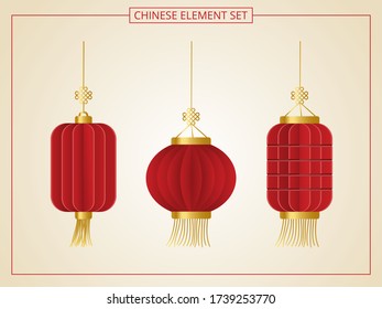 Chinese lantern element in papercut style. Suitable for graphic, banner, card, flyer and many purpose
