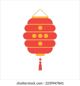 Ilustración de vectores planos de linterna china