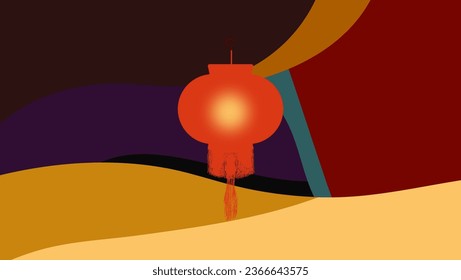 Chinese lantern a globe pattern for a poster or background