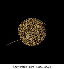 Chinese lantern in gold overlay