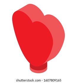 Chinese lantern heart icon. Isometric of chinese lantern heart vector icon for web design isolated on white background