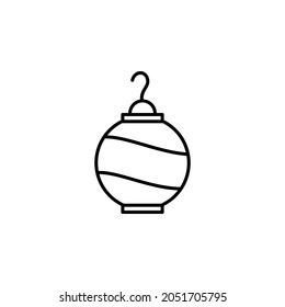 Chinese lantern icon in Asia set