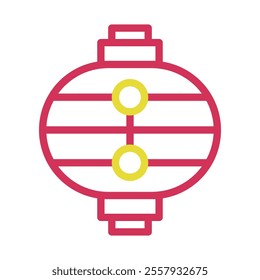 Chinese lantern icon. Concept of Chinese New Year, celebration, and decoration.