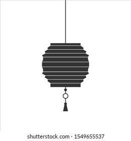 Chinese lantern icon design flat vector on white background