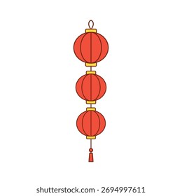 Icono de linterna chino diseño plano