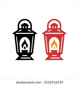 Chinese lantern icon illustration. Vector graphics, illustration of Chinese new year lantern vector icon on white background