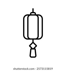 Chinese lantern icon. Isolated On White Background