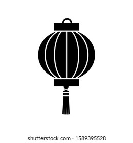 Chinese lantern icon, logo isolated on white background