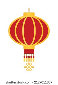Chinesische Laternensymbol auf weißem Hintergrund