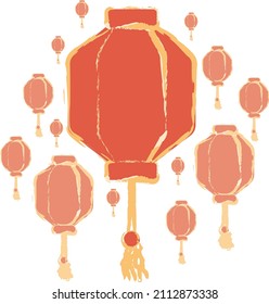 Chinese lantern illustration pattern background