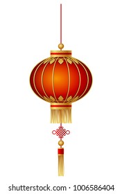 Chinese lantern isolated on white background