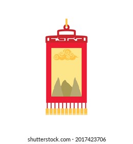 Chinesische Laternenlandschaft einzeln Symbol