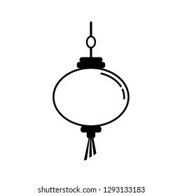 Chinese lantern line icon