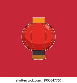 Chinese lantern. Red Light Festival Japanese New Year Asian 3d Chinatown Traditional Realistic Elements Vector Set Asian Religious Symbols