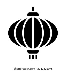 Chinese lantern solid icon. Chinese asian new year red lamps festival. Chinatown traditional decoration. For Chinese New Year presentation. Vector Illustration.