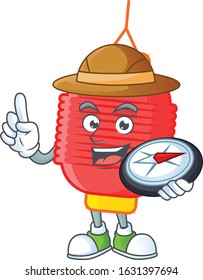 Chinese lantern stylized Explorer having a compass