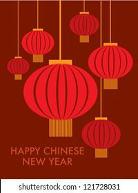 Chinese Lantern Template Vector/illustration