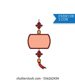 Chinese lantern vector illustration.