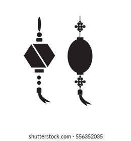 Chinese lantern vector illustration.