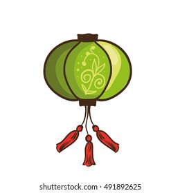 Chinese lantern. Vector illustration. Isolated