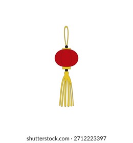 Ilustración vectorial de linterna china sobre fondo blanco. Decoraciones tradicionales chinas