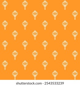 Chinese Lantern Vector Seamless Pattern