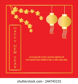 Chinese lanterns during new year festival, holiday design pattern material  