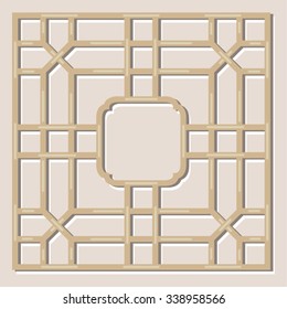 Chinese Lattice Pattern, Vignette Frame