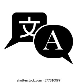 Chinese launguage icon. Simple illustration of chinese launguage vector icon for web