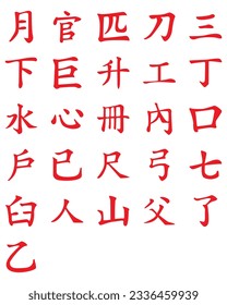 Chinese letter, white color background
