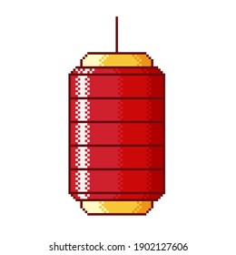 Chinese light pixel art. Vector illustration.