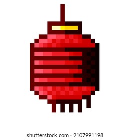 Chinese light pixel art. Vector illustration.