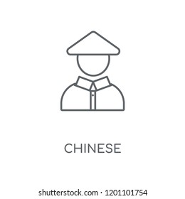 Chinese linear icon. Chinese concept stroke symbol design. Thin graphic elements vector illustration, outline pattern on a white background, eps 10.