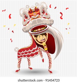 Chinese Lion dance Dancing celebrate new year